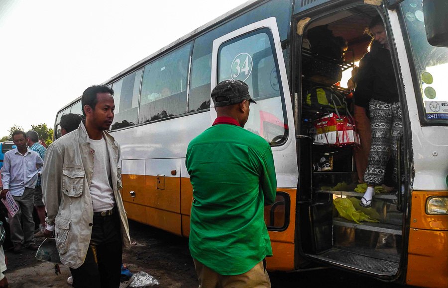 Sorya bus at Sihanoukville bus station