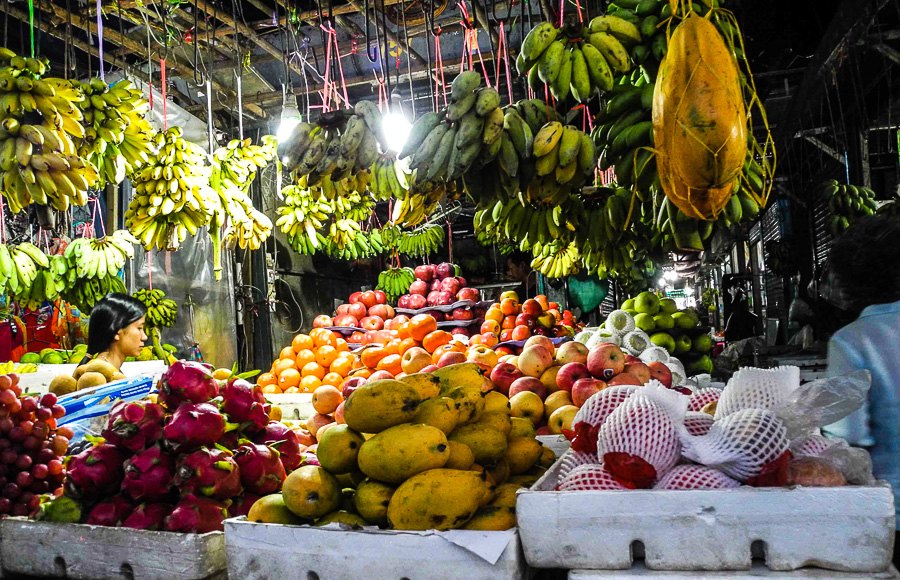 Exotic fruit at Phsar Leu market in Sihanoukville Exotic fruit at Phsar Leu market in Sihanoukville