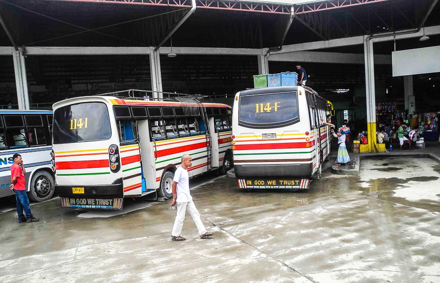 View of Tagbilaran bus station from the bus window
