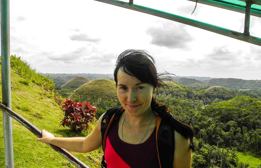 With the Chocolate Hills as a backdrop