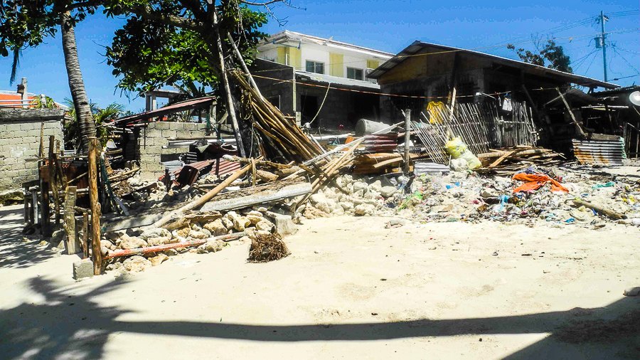 Zerstörungen auf der Insel Malapascua
