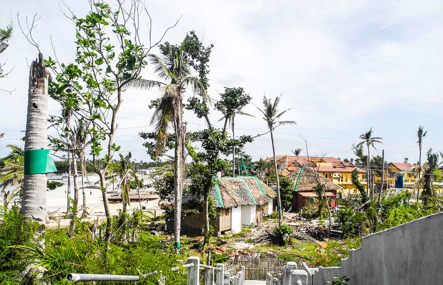 Zerstörungen auf der Insel Malapascua