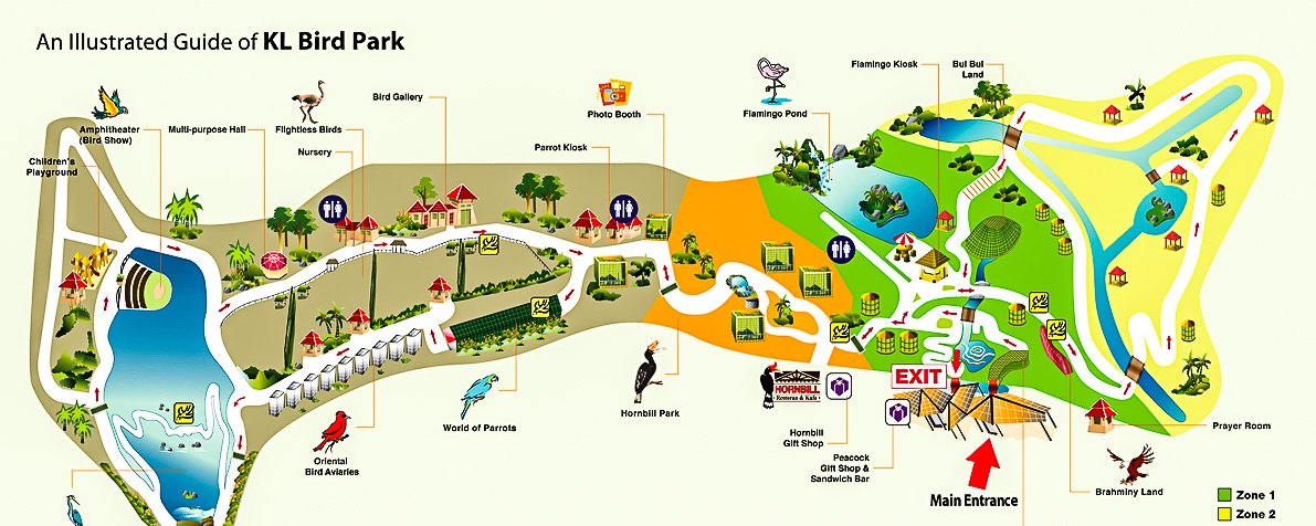 Kuala Lumpur Bird Park map
