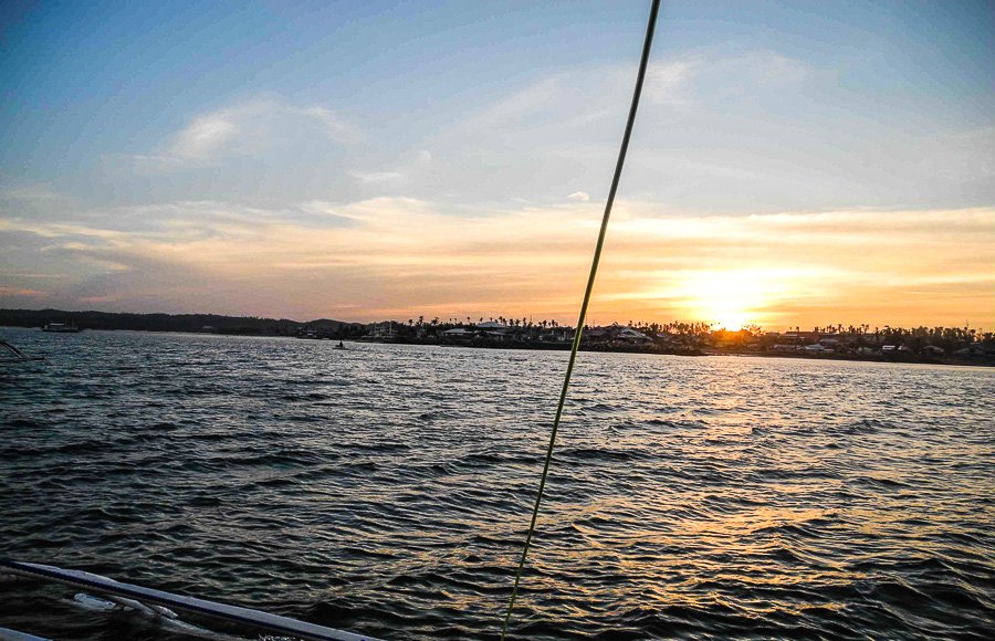 Sunset from the boat at Cebu