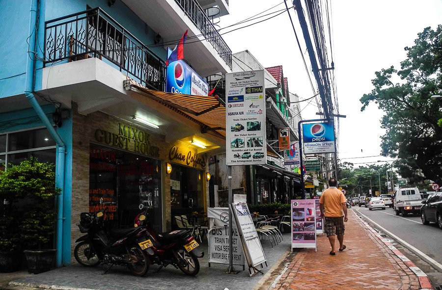 Searching for budget accommodation in Vientiane, Laos