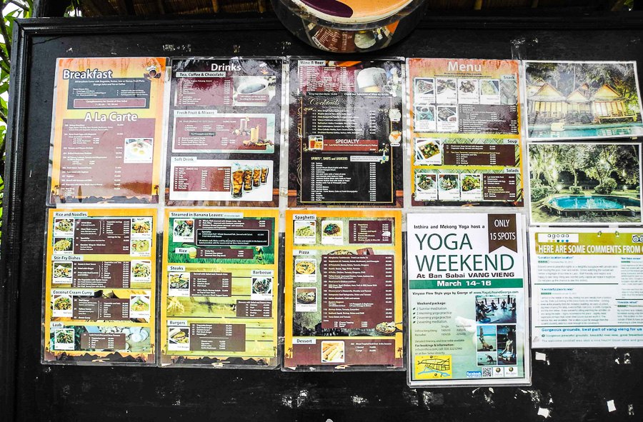 Food prices in Vang Vieng