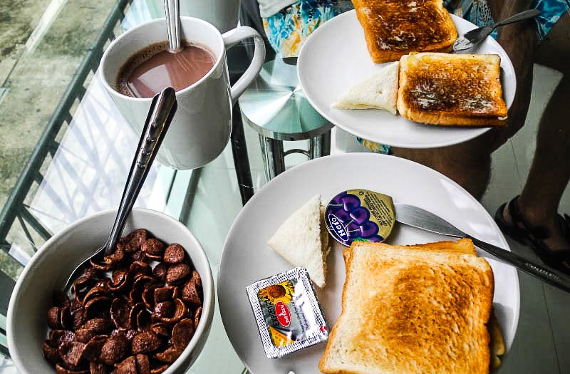 Breakfast at the Riski Residence hotel in Bangkok