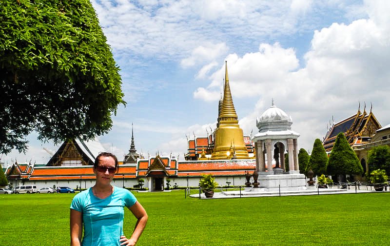 In front of the Grand Palace in Bangkok