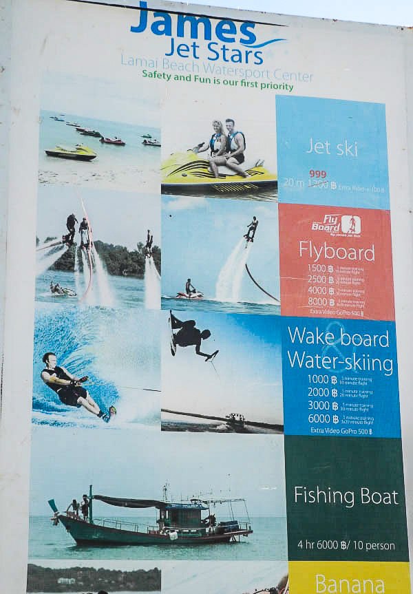 Activities on Lamai beach, Samui