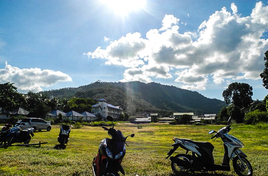 View of the hill from Lamai beach