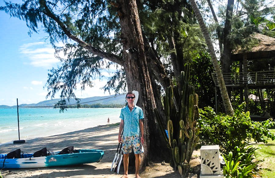 Palm trees on Lipa Noi beach, Samui
