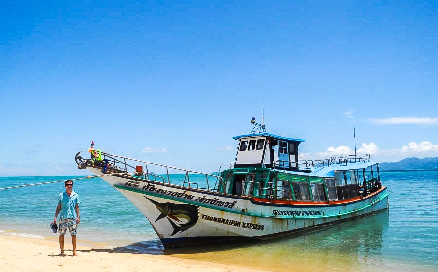 A boat on Mae Nam beach, Samui