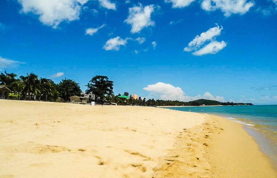 The sand at Mae Nam beach, Samui