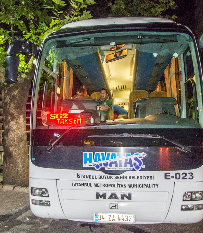 Our bus to Sabiha Gökçen Airport