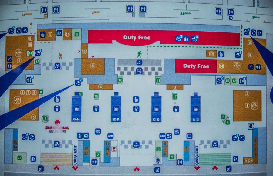 Floor 2 of Sabiha Gökçen Airport