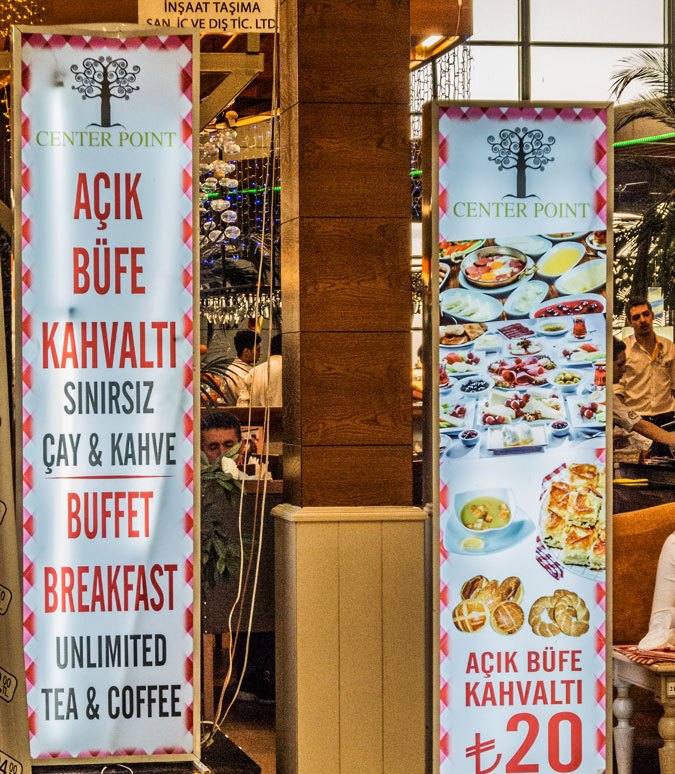 Turkish breakfasts at Sabiha Gökçen Airport