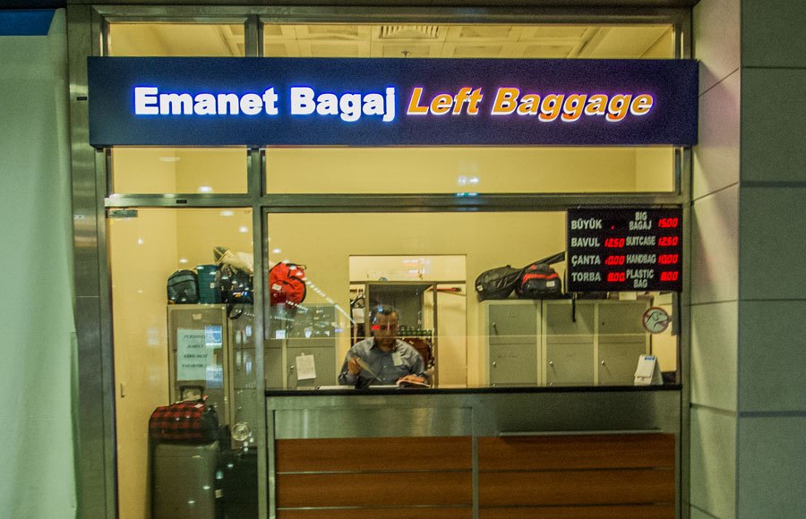Left-luggage office at Sabiha Gökçen Airport