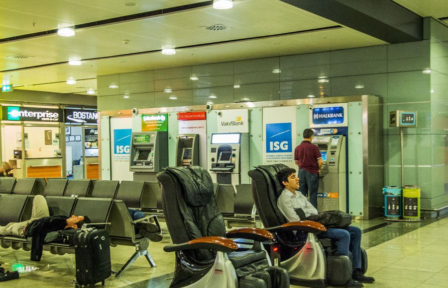 Massage chairs at Sabiha Gökçen Airport