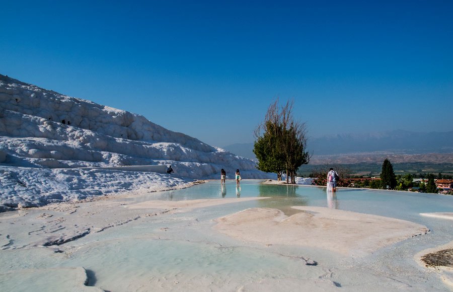 Auf dem Gelände von Pamukkale