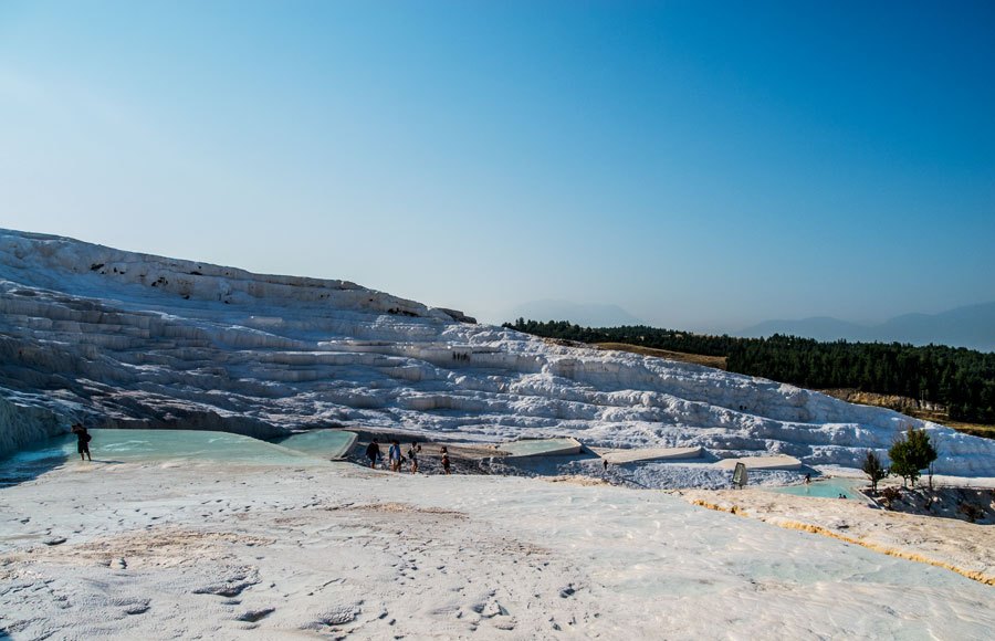 Auf dem Gelände von Pamukkale