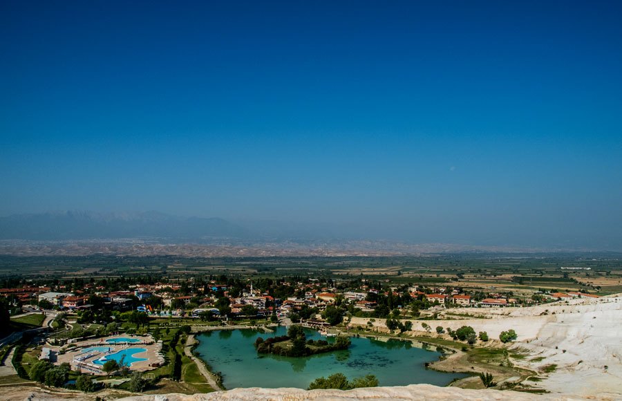 Auf dem Gelände von Pamukkale