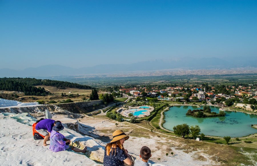 Auf dem Gelände von Pamukkale