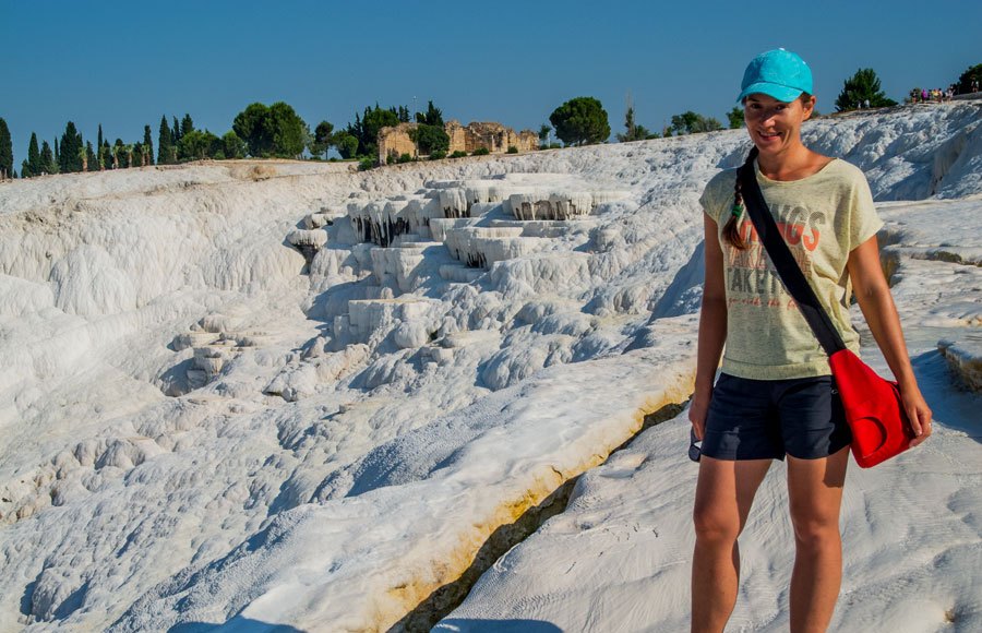 Auf dem Gelände von Pamukkale
