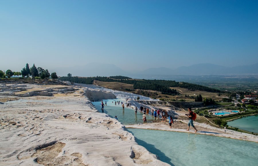 Auf dem Gelände von Pamukkale