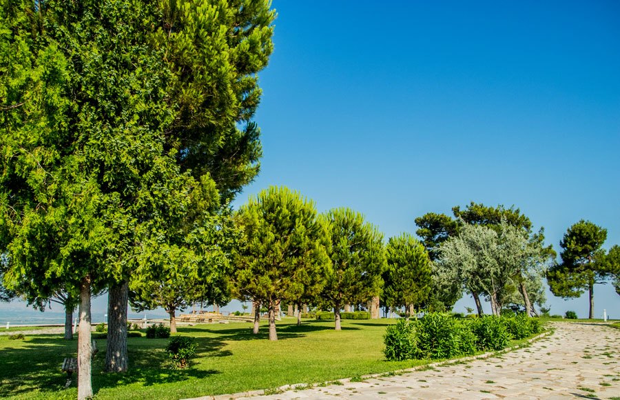 Auf dem Gelände von Pamukkale