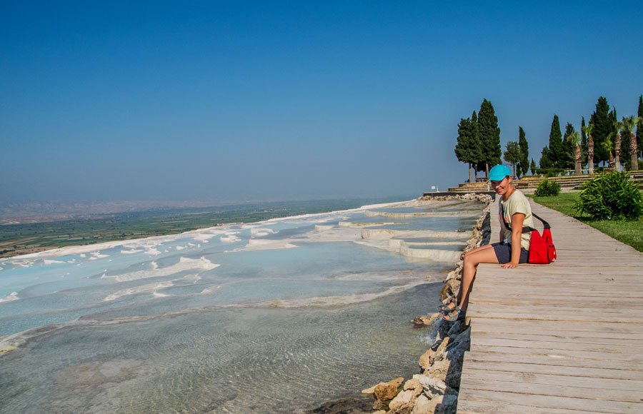 Auf dem Gelände von Pamukkale