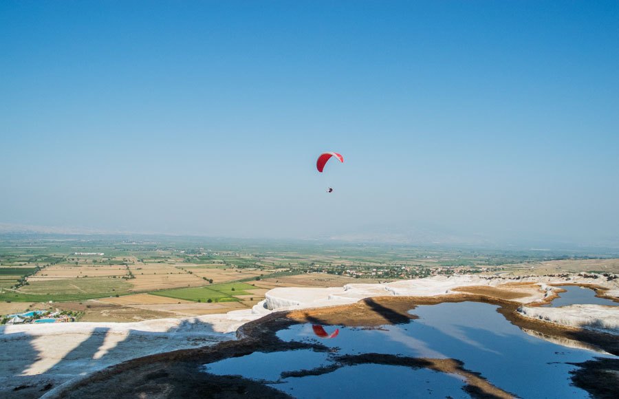Flug über Pamukkale