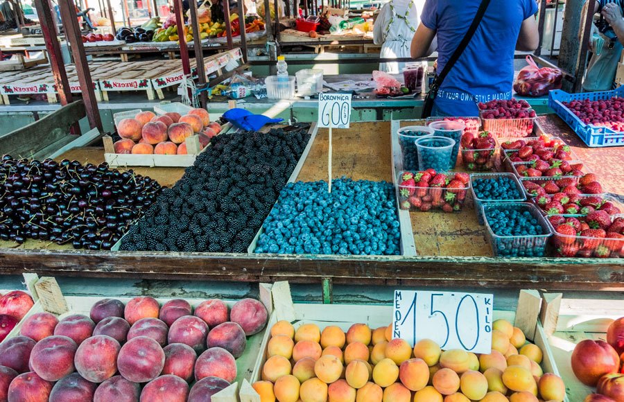 Food market in Belgrade