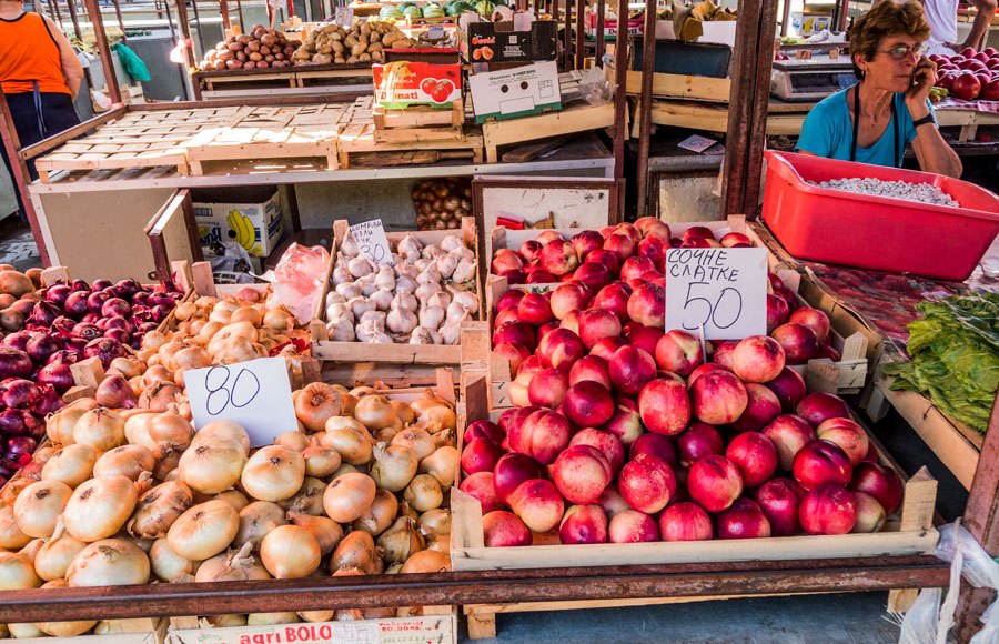 Food market in Belgrade
