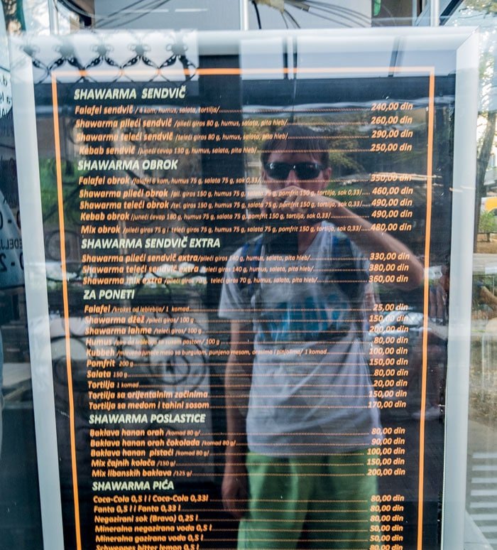 food prices in Belgrade