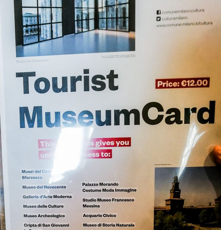 Milan museum card