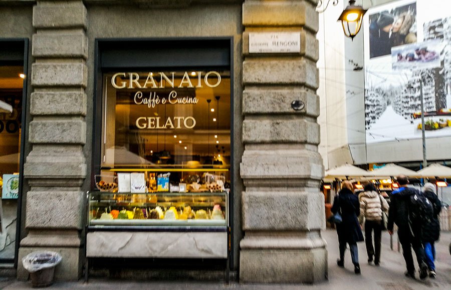 a café in Milan