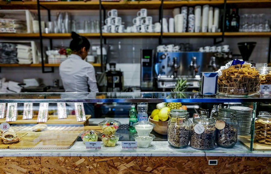 a café in Milan