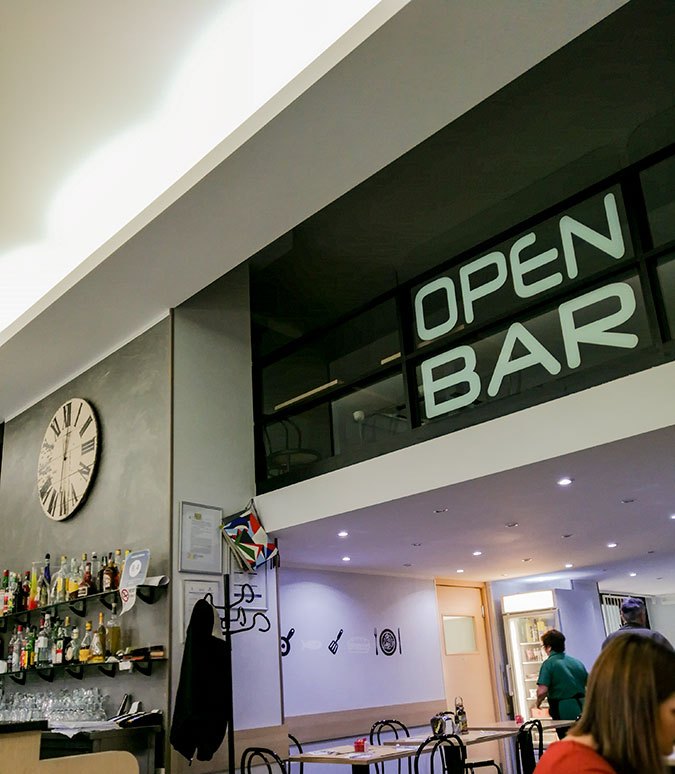 a café in Milan