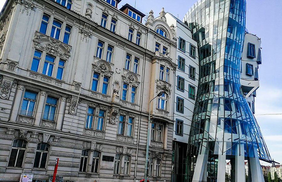 the Dancing House in Prague