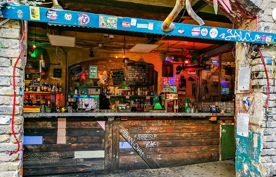 ruin bars of Budapest on the map