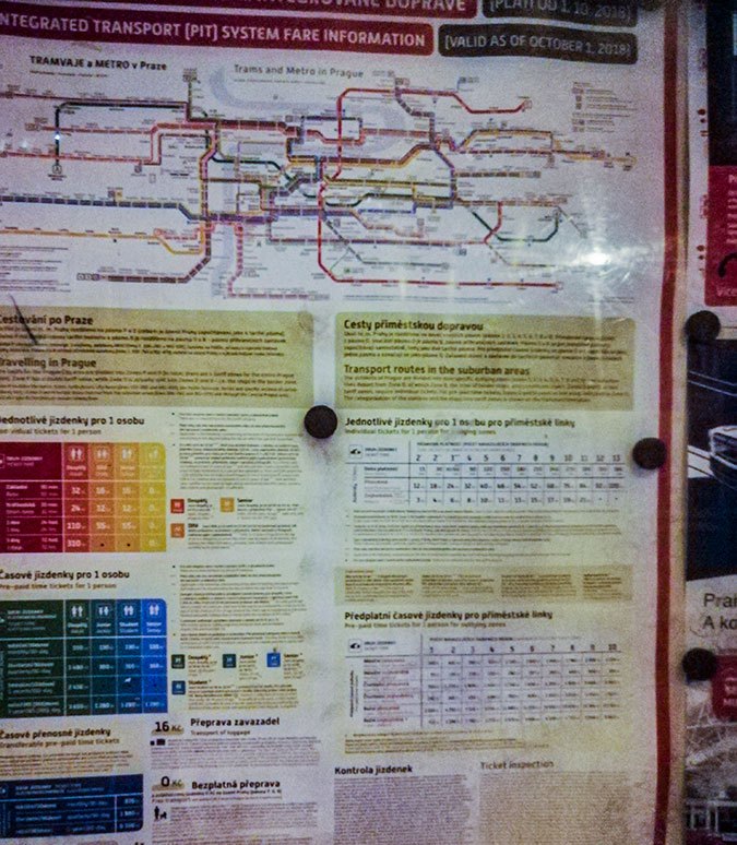 Public transport maps in Prague